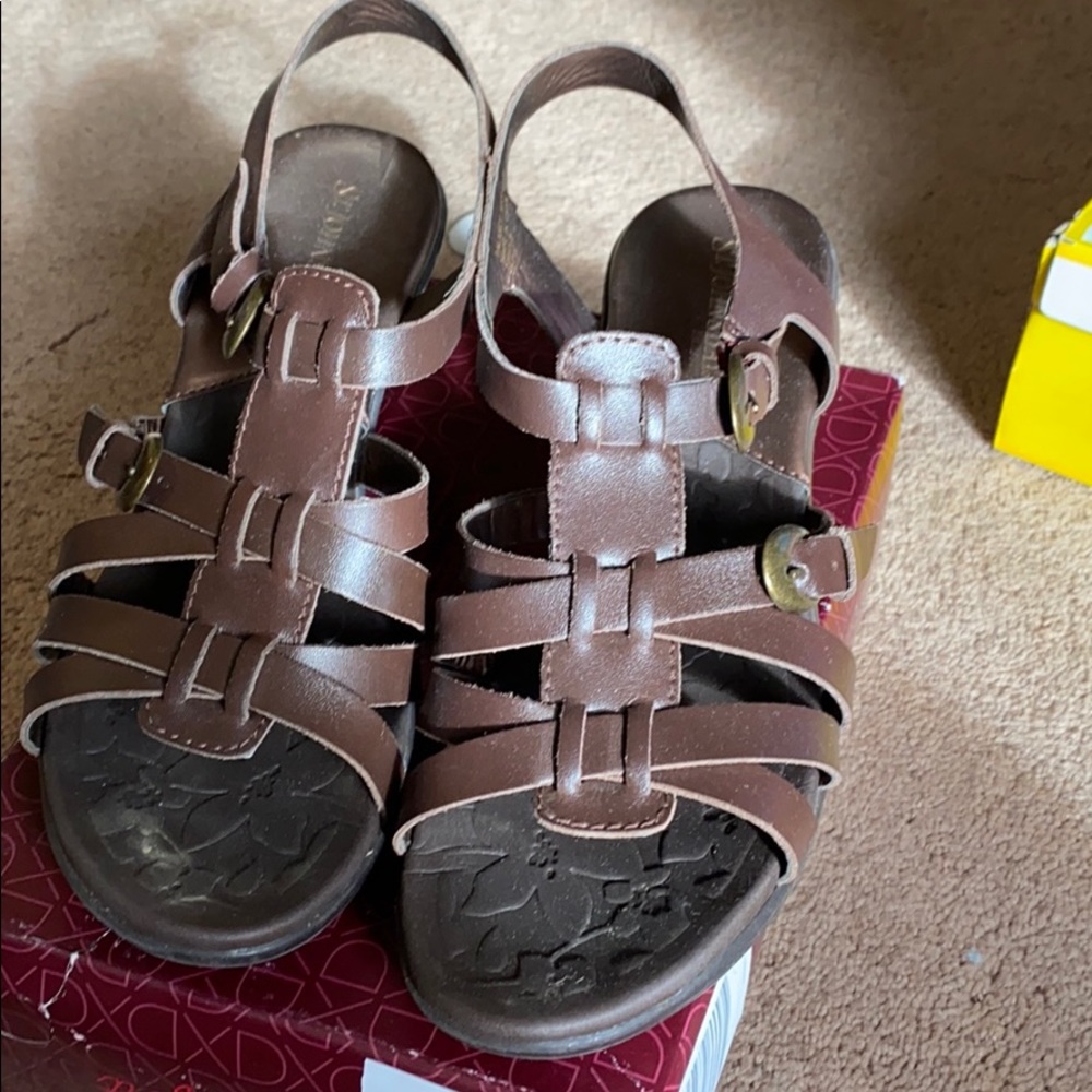 St. John’s Bay strapped wedges